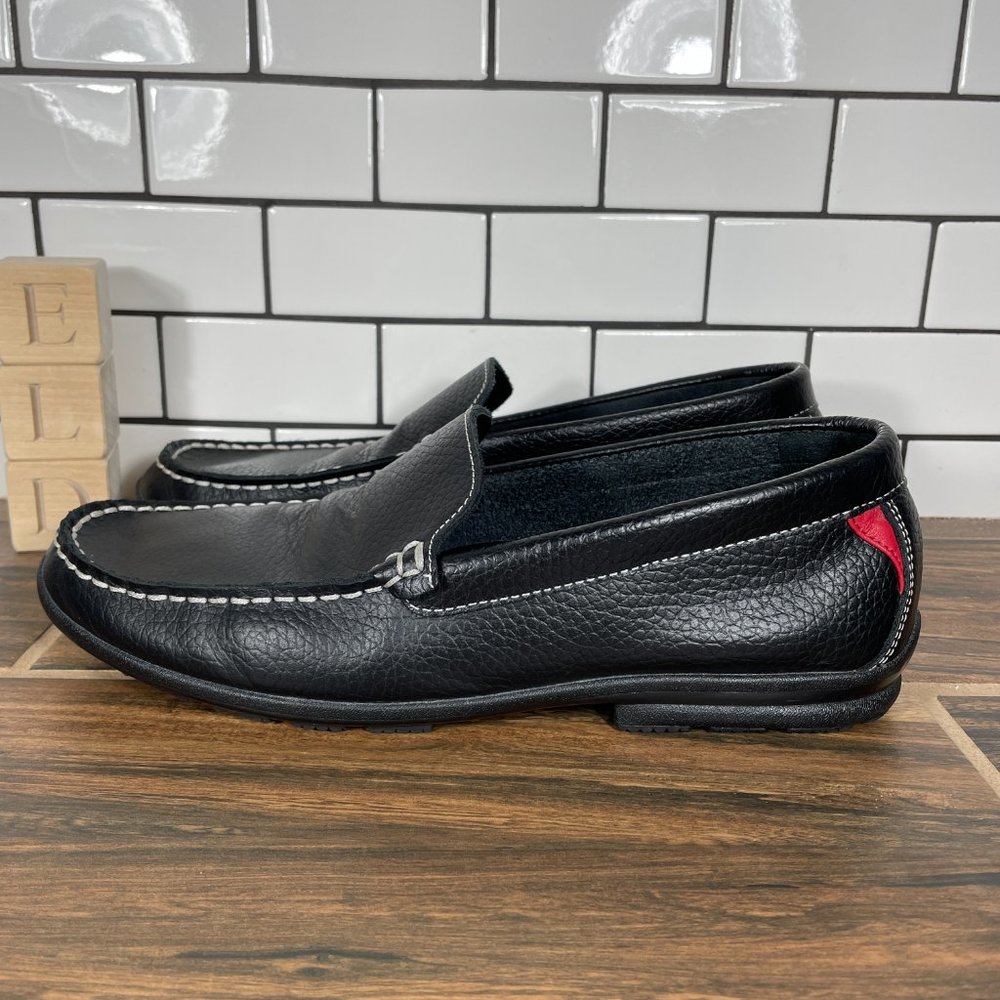 FootJoy Club Casuals Shoes Mens Size 8.5 Black Leather Moc Toe Comfort Loafers
